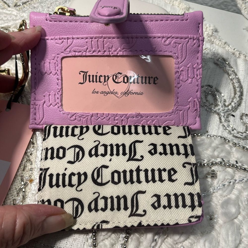 NWT Juicy Couture Pink Cardholder with Logo - Picture 4 of 8